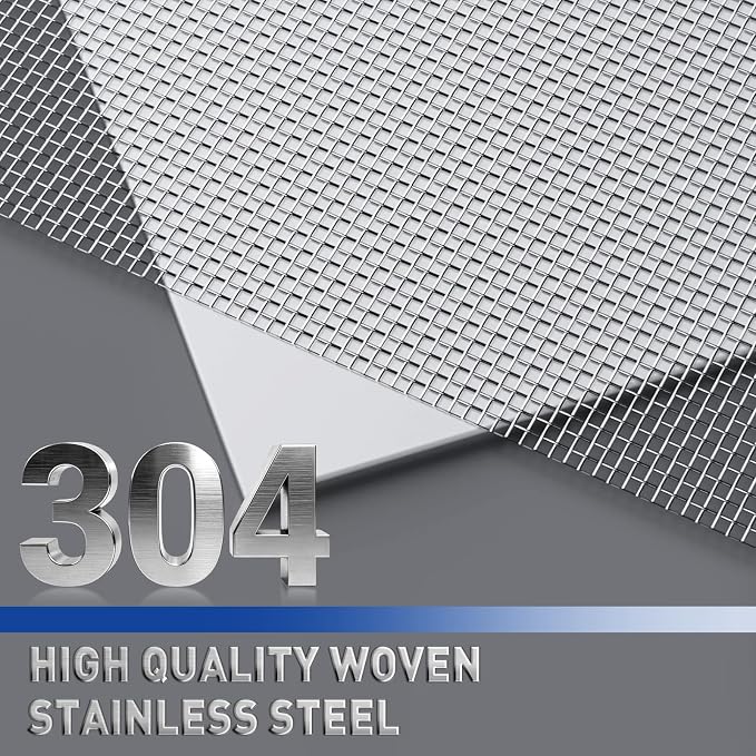 MAGZO 304 Stainless Steel Mesh Screen Roll 47in x 10ft