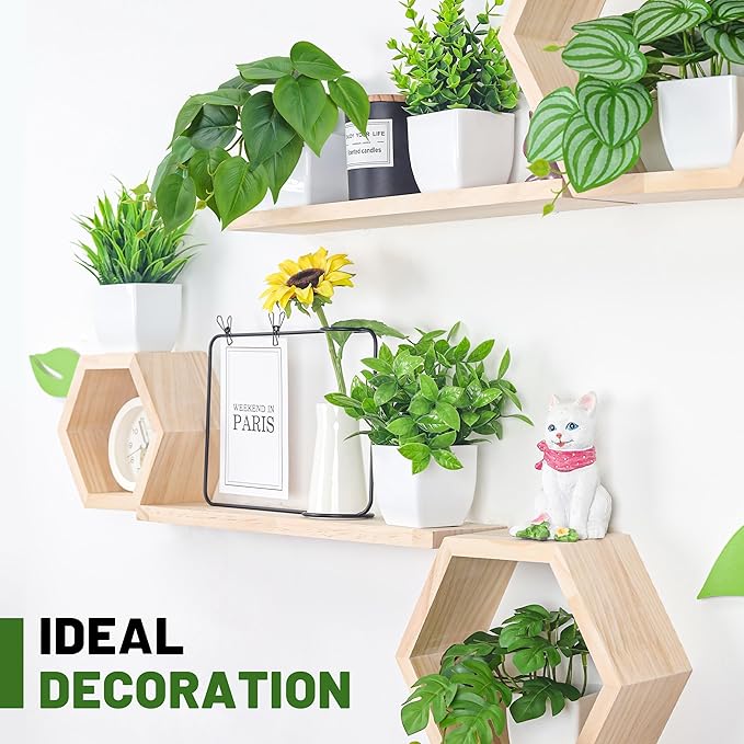 Der Rose 6 Pack Fake Plants Small Artificial Potted Plants Faux Plants for Home Office Desk Bathroom Aesthetic Farmhouse Room Decor Indoor