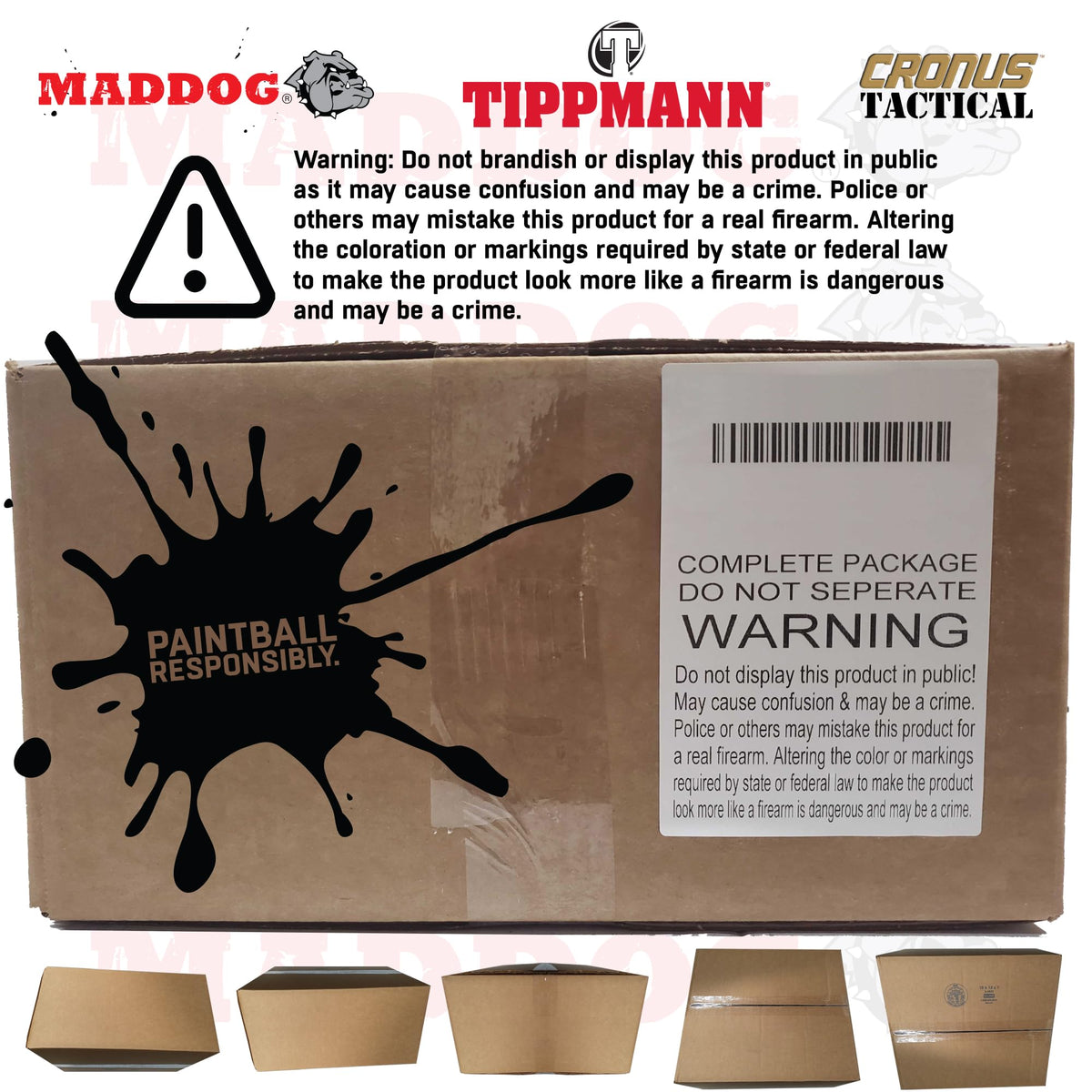 Maddog Tippmann Cronus Tactical Paintball Gun Marker and Silver CO2 Accessory Starter Package | Comes with Marker, Anti-Fog Mask, Hopper, Harness, Pods, & 20oz CO2 Tank - Black/Olive