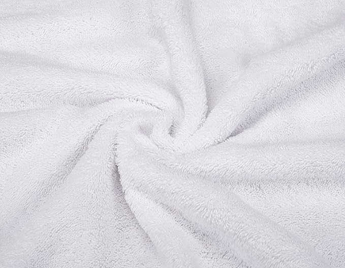 American Soft Linen Luxury 6 Piece Towel Set, 2 Bath Towels 2 Hand Towel 2 Washcloths, 600 GSM 100% Cotton Turkish Towels for Bathroom, White Towel Sets