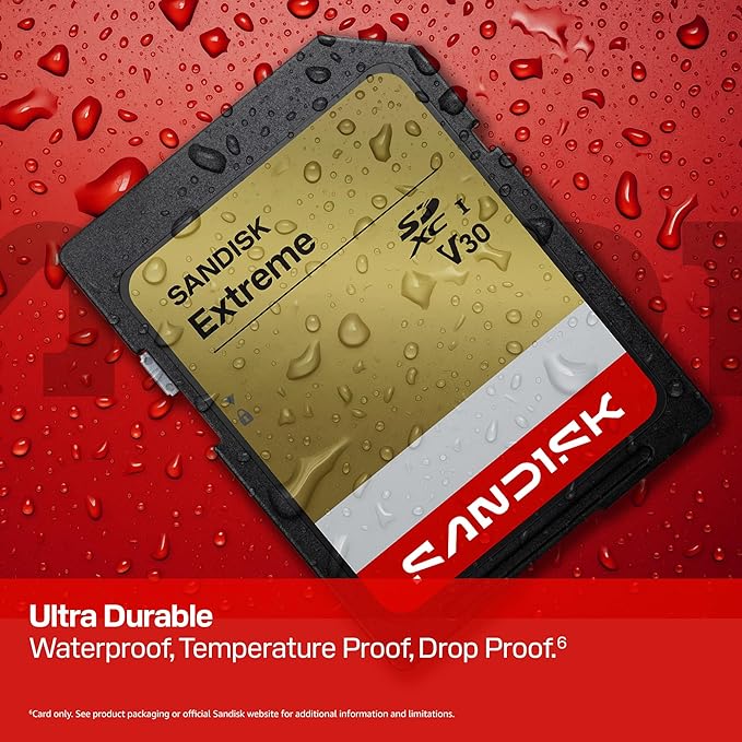 SANDISK 512GB Extreme SD UHS-I Card - Up to 230MB/s Read Speed and 160MB/s Write Speed, 4K UHD Video, U3, V30 - SDSDXV9-512G-GUCIN