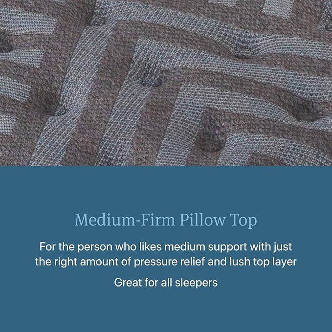 Beautyrest Days End Medium Firm Pillow Top 14.75" Mattress - Twin XL - Cooling Tech, Supportive Durable Pocketed Coils, Pressure Relief, Motion Separation; 100 Night Sleep Trial and 10 Year Warranty