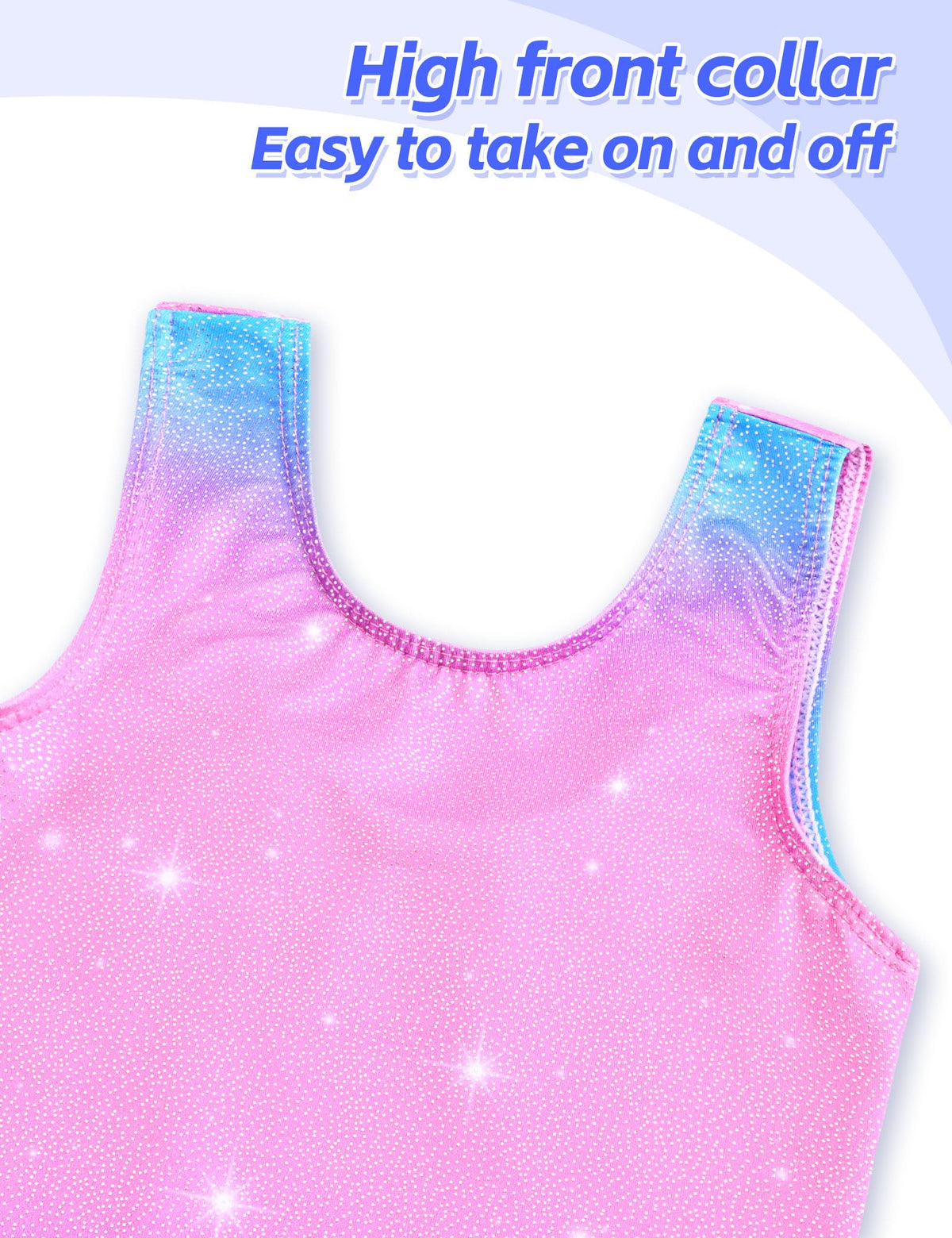 Alikhonf Leotards for Girls Gymnastics Toddler Leotard Gymnastics Size 2t 3t Blue Pink Stars Biketard with Shorts