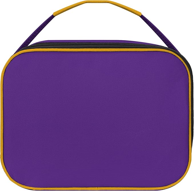 FOCO NFL Unisex-Adult Officially Licensed Wordmark Team Color Big Logo Football Zip Closure 7L Lunch Bag - Minnesota Vikings