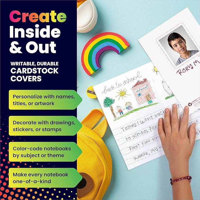 Hygloss Half Blank Books for Kids to Write Stories and Illustrate – Bulk 48 Pack – 5.5" x 8.5" A5 – Small Primary Journal for Grades K-2, Preschool/Kindergarten Notebook with Picture Space – 24 Pages