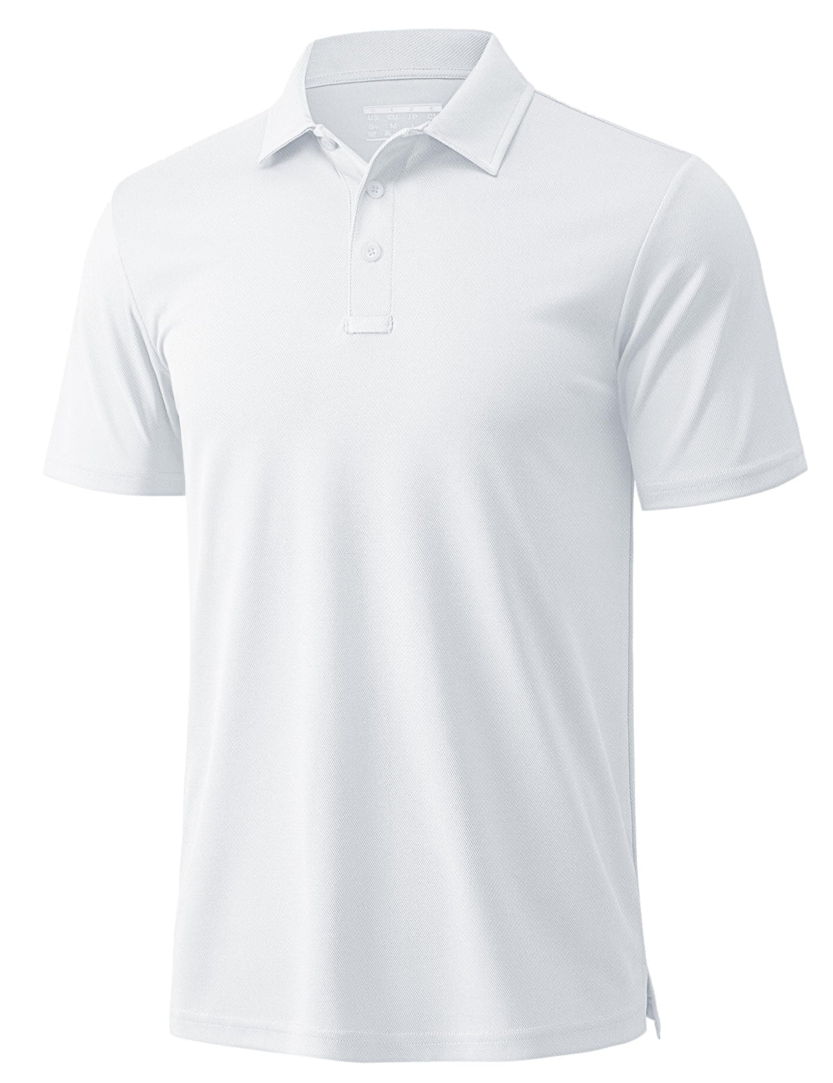 MAGCOMSEN Men's Polo Shirts Short Sleeve Golf Quick Dry Collared Moisture Wicking Athletic Performance Polos White XL