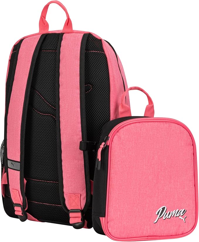 PUMA Unisex Kid's Colony Lunch Kit & Backpack Combo, Magic Rose Heather, Medium