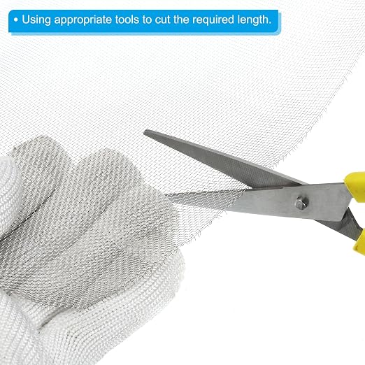 PATIKIL 40" L x 10" W Woven Wire Mesh, 24 Mesh 304 Stainless Steel Air Vent