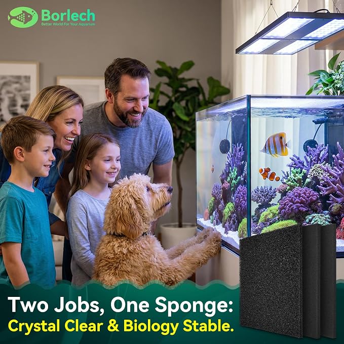Borlech Aquarium Bio Filter Sponge Pad