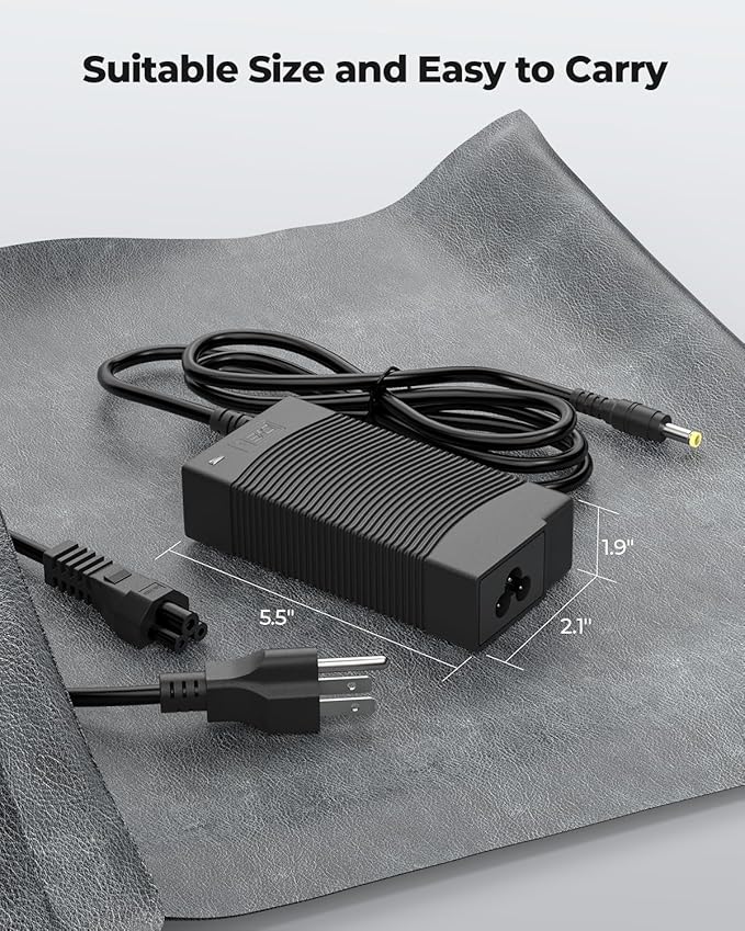 MUNBYN AC Adapter, 24V 2.0A Power Supply, Black Power Adapter for Printer, Compatible with P941, P130, and 129B Label Printers, and Other Shipping Label Printers