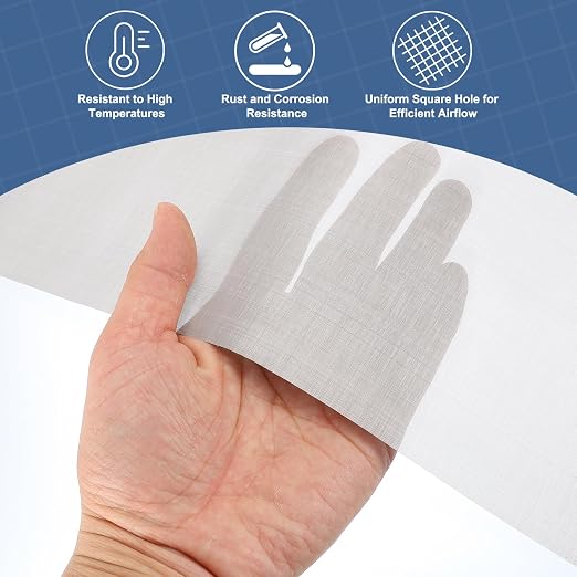 uxcell 300 Mesh 118" x 10" Woven Wire Mesh, 316 Stainless Steel Air Vent Filter
