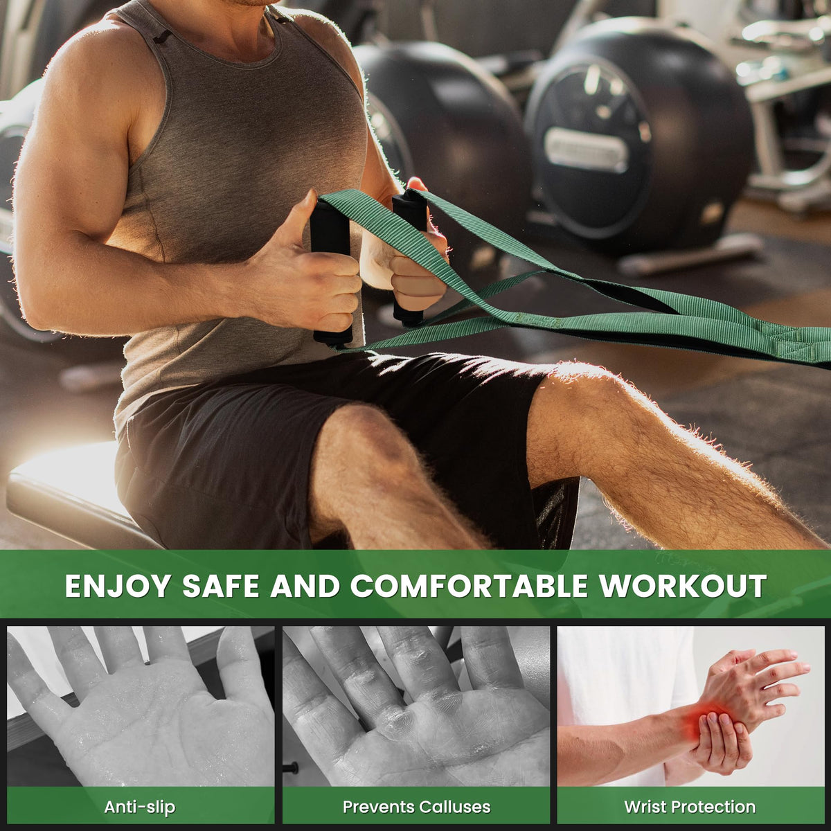 Balency Tricep Rope Cable Attachment Handles, Tricep Pull Down Attachment