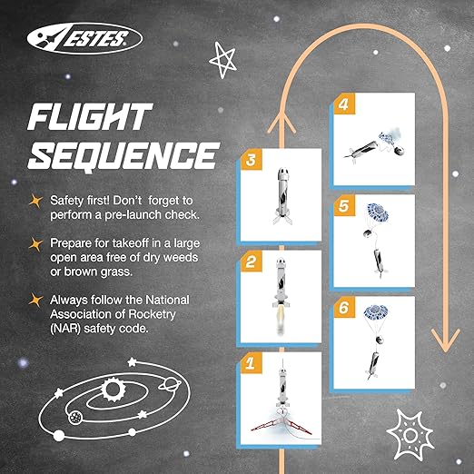 Estes 2198 Blue Origin New Shepard Rocket-Building Kit, Beginner Flying-Rocket-Model Kit for Ages 10+