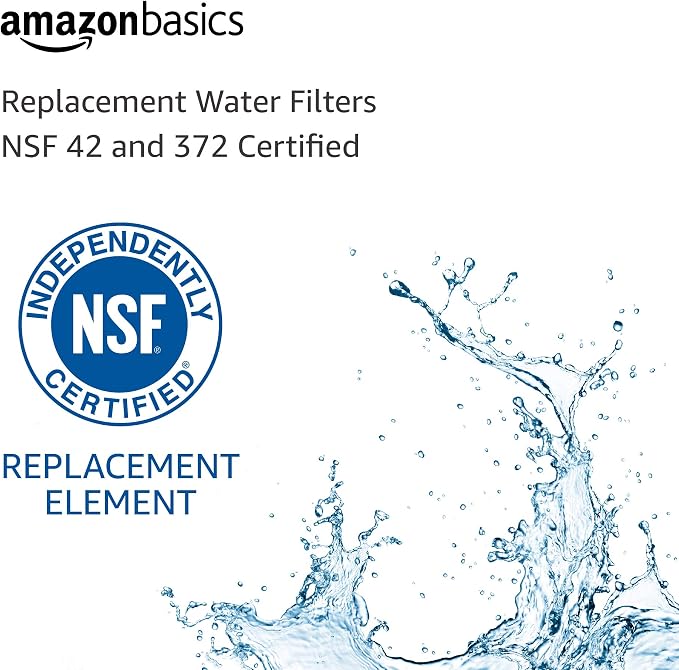 Amazon Basics Faucet Replacement Filter, Carbon Block Filter Fits Mist- Water