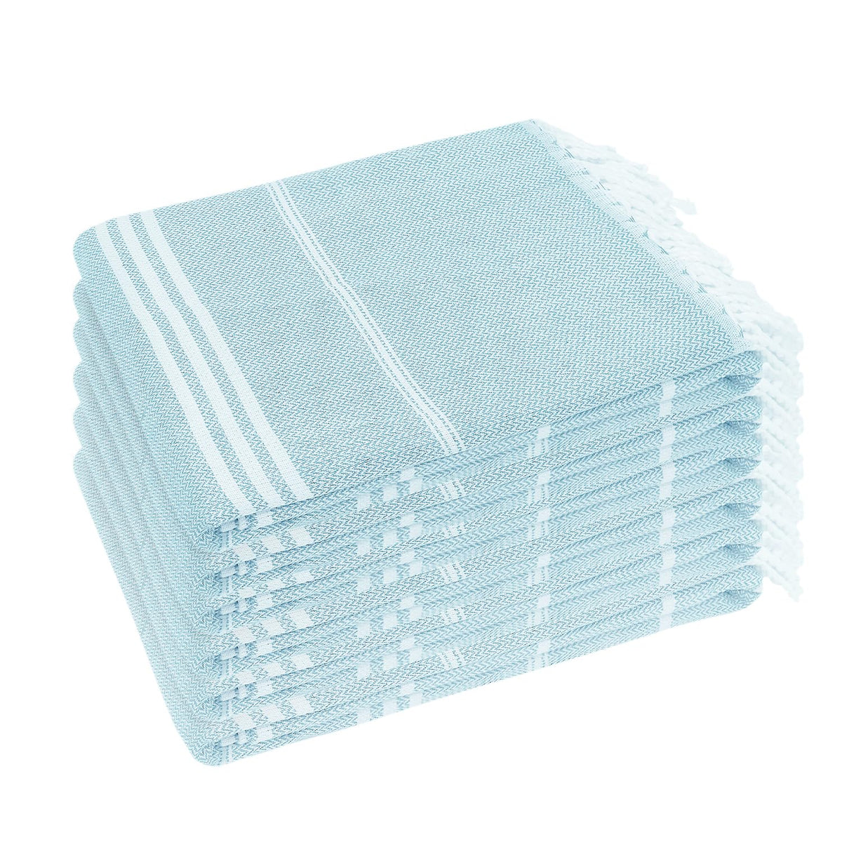 YSYJ Turkish Beach Towel 6 Pack Beach Towels 36"x71" Beach Towel Oversized Sand Free Turkish Towel Quick Dry Bath Towels Blue