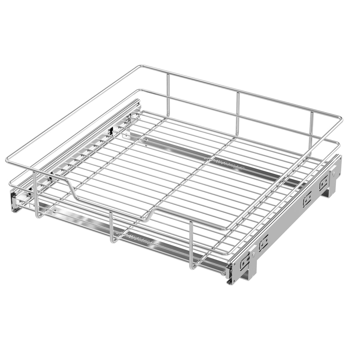Pull Out Cabinet Organizer 18" W X 22" D, Chromed, Full Slide Out Drawers
