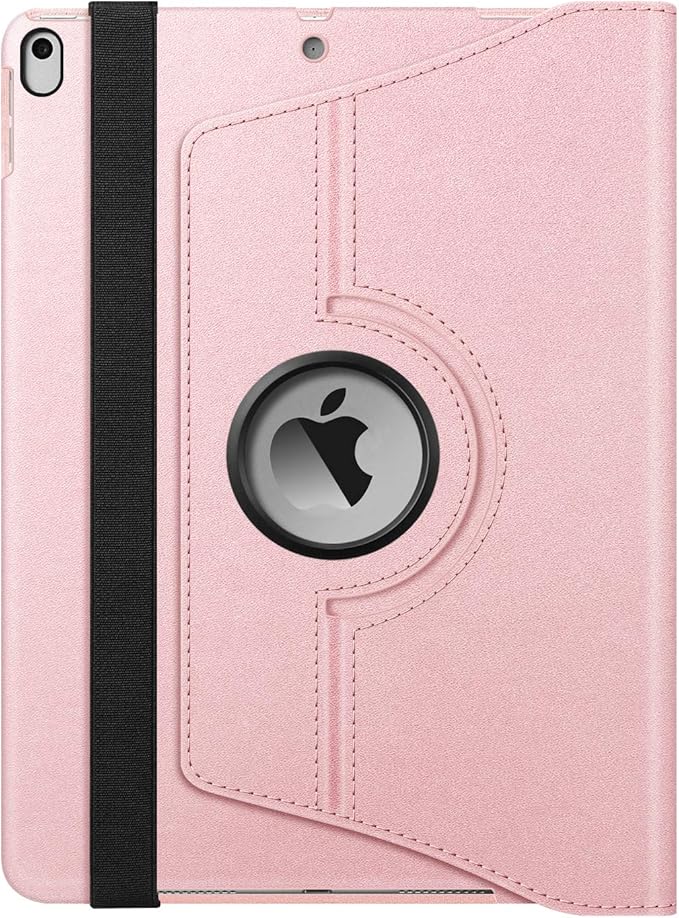 Fintie Rotating Case for iPad Air (3rd Gen) 10.5" 2019 / iPad Pro 10.5" 2017 with Built-in Pencil Holder - 360 Degree Rotating Stand Protective Cover, Auto Sleep/Wake (Rose Gold)