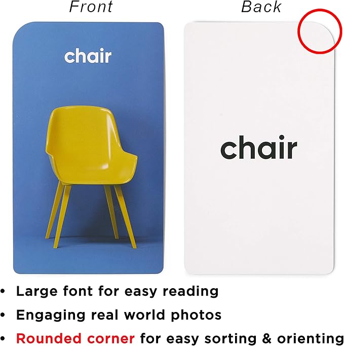 Award-Winning First Words & Opposites Flash Cards for Kids Ages 2-8 – 36 Durable Cards with Real Pictures – Preschool, Kindergarten & Early Elementary Learning