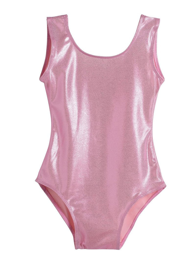 Domusgo Gymnastics Leotards for Girls 4t 5t Pink Sparkly One Piece Tumbling Outfits