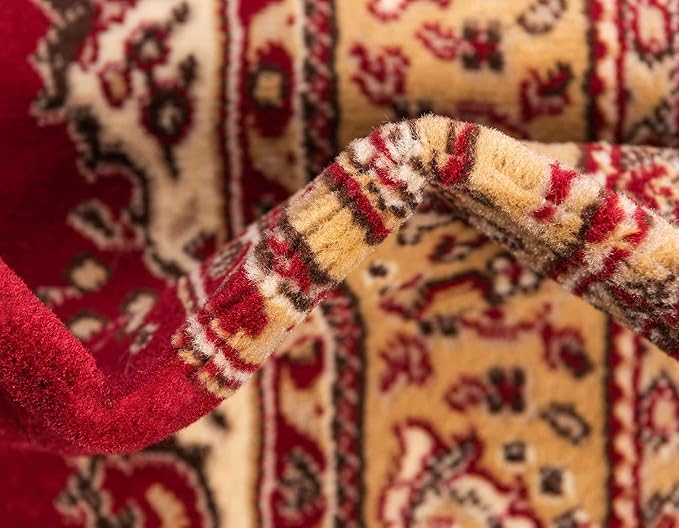 Unique Loom Reza Collection Traditional Persian Style Area Rug, 8 x 10 ft, Burgundy/Ivory