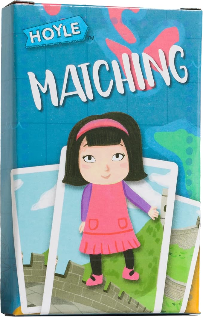 Hoyle 6-in-1 Kids Card Game Pack, 6 Fun Preschool Games in 1: Matching, Memory, Go Fish, Crazy Eights, Old Maid, Slap Jack, Ages 3+