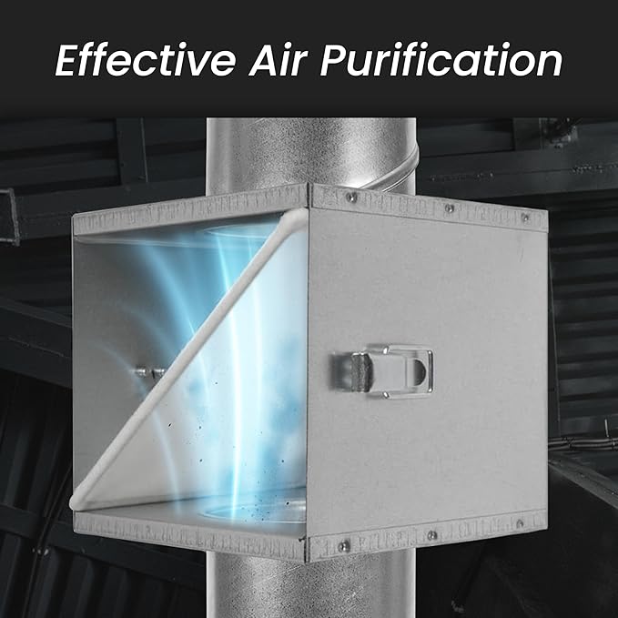 Repa Market 8" Duct Air Filter Box – Galvanized Steel Inline Dryer Filter