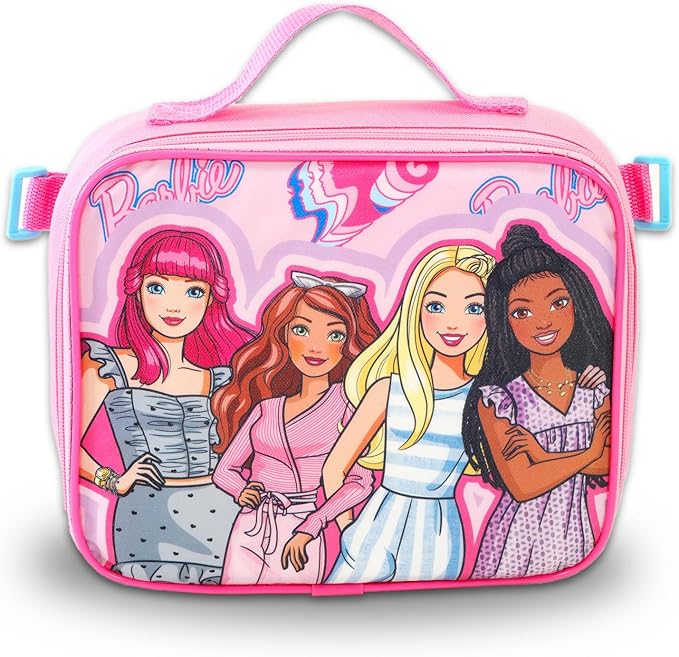 Barbie Backpack with Lunch Box Set - Bundle with 16" School Bag, Lunch Bag, Water Bottle, Stickers, More | Barbie Backpack and Lunchbox for Girls, Kids