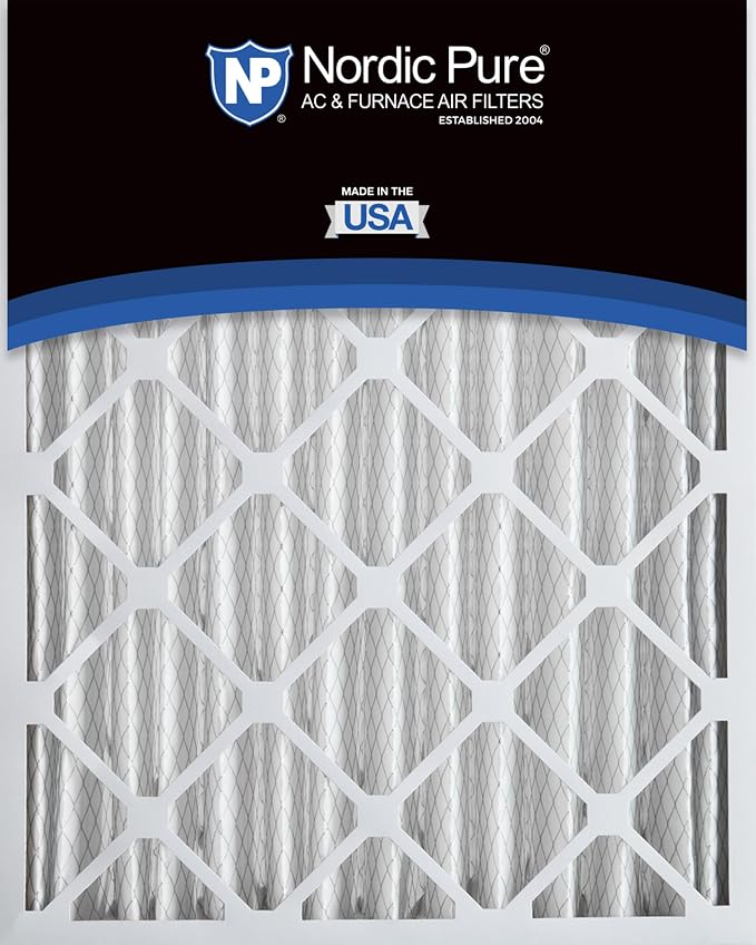 Nordic Pure 16x25x4 Pleated MERV 12 Air Filters 2 Pack