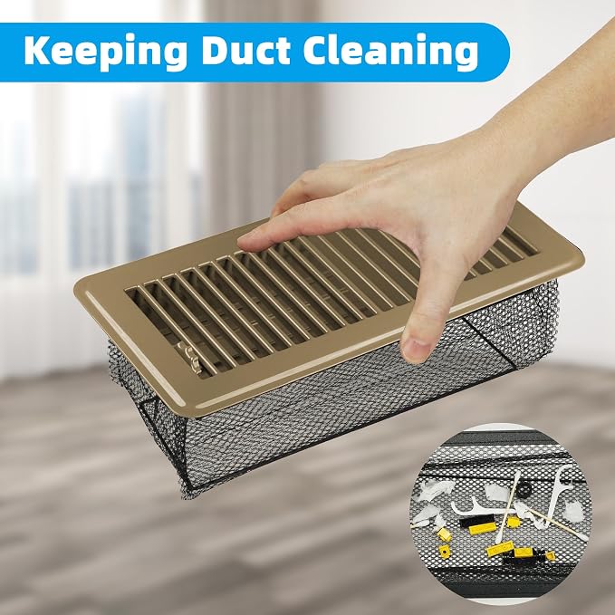4 x 8'' Floor Vent Cover Trap, Floor Vent Screen Net
