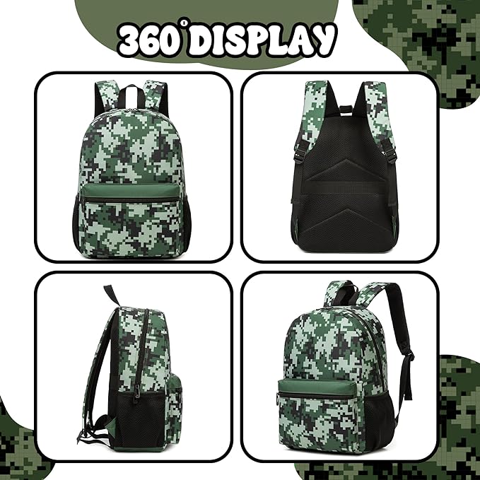 Backpack for School Boys Backpack with Lunch Box Pencil Case Kids Backpacks for School Boys Teens Elementary Middle Students
