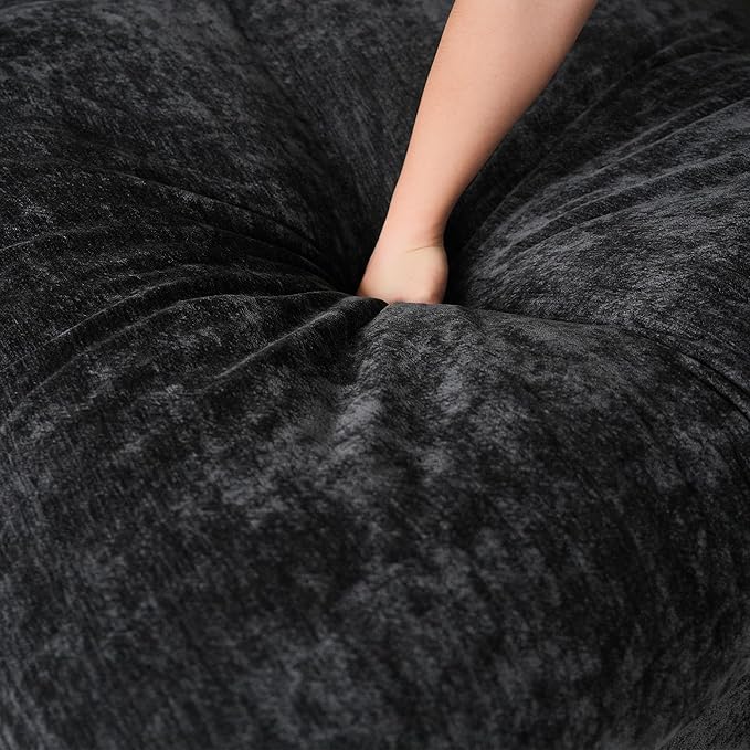 JACH L Shape Sectional Couches for Living Room, Deep Seat Convertible Modular Sofa, Cloud Sectional Couch, Sofa Covers Washable, Minimalist Modern Couch for Living Room, Apartment, Black