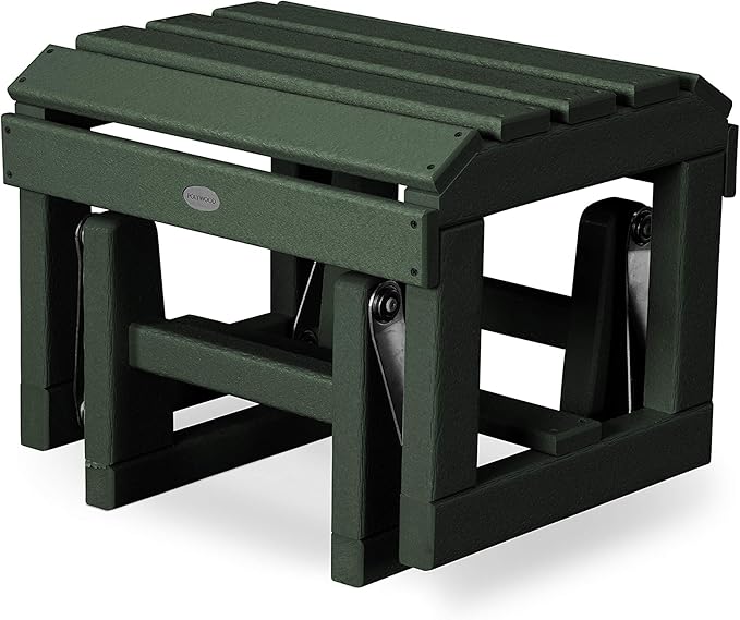 POLYWOOD Adirondack Glider Ottoman, Green