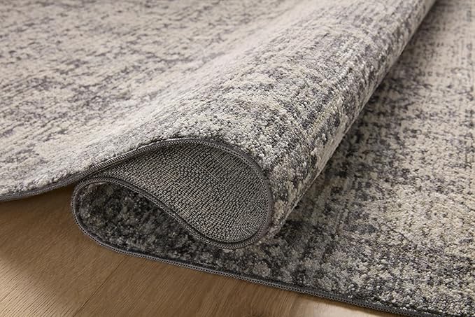 Loloi Amber Lewis Alie Collection ALE-03 Charcoal/Dove 2'-7'' x 10'-0'', .13'' Pile Height, Runner Rug