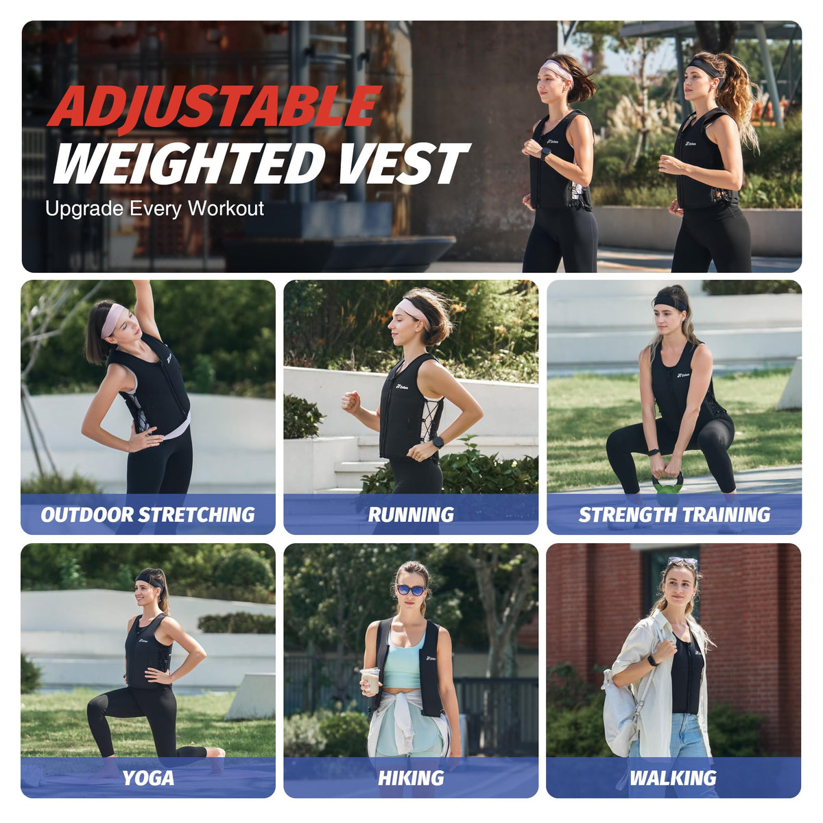 Zelus Weighted Vest for Women Men,Adjustable Z-Fit Slim Walking Vest 1-10lb