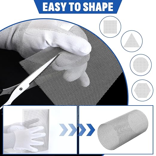 9 Pack 304 Stainless Steel Mesh Screen, Rust Free Woven Wire Mesh, Metal Mesh