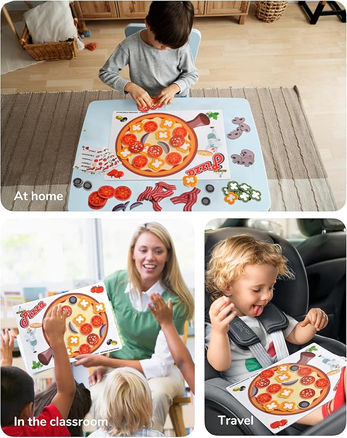 CHEFAN Pizza Counting Toddler Toys, Toddler Number Learning Toys, Preschool Math Games, Manipulatives for Preschool