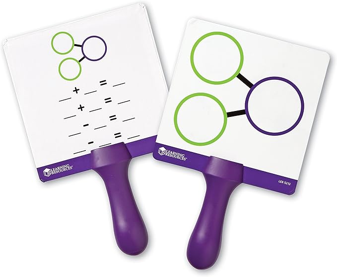 Learning Resources Double-sided Number Bonds Write-and-Wipe Answer Boards, Classroom Accessories, Set of 5, Ages 5+