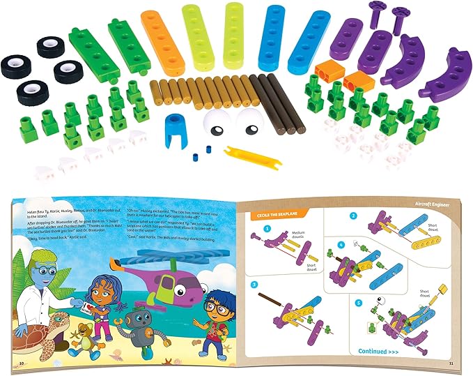 Thames & Kosmos Kids First Aircraft Engineer | STEM | 32 Page Full-Color Illustrated Storybook | Ages 3+ | Preschoolers & Kindergartners | Develop Fine Motor Skills | Parents' Choice Gold Award