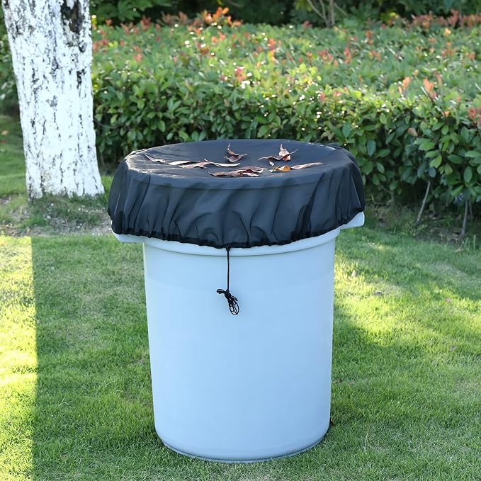 37.5 Inch Mesh Cover for Rain Barrel, Rain Bucket Leaf Filter Screen Cover