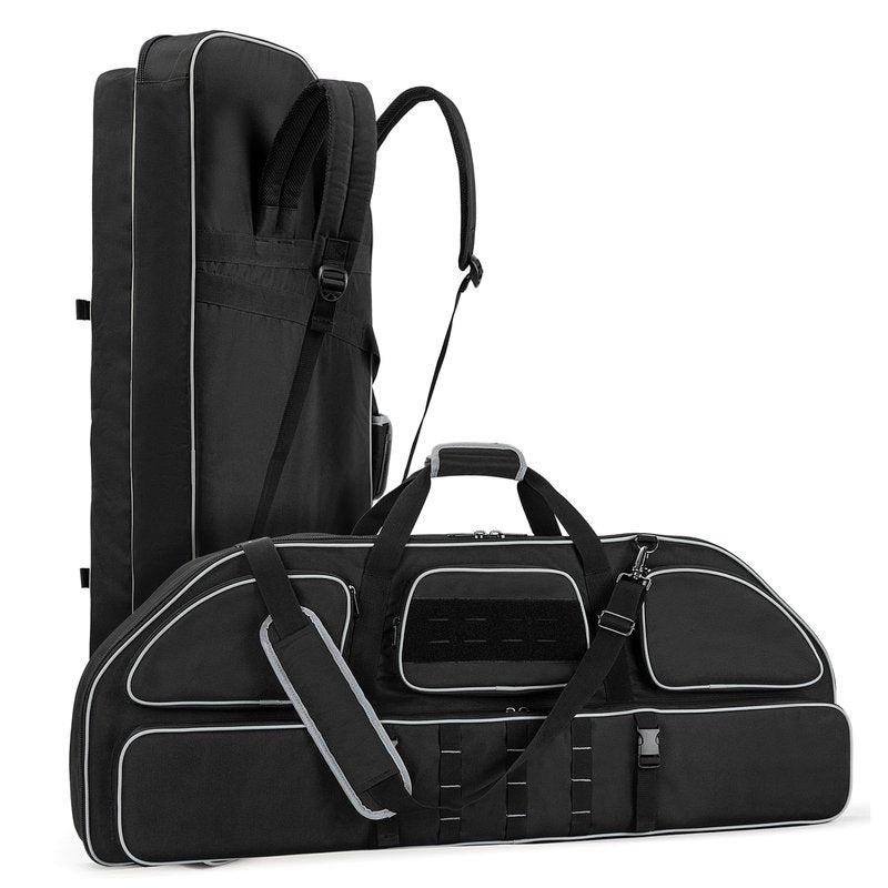 Smasrob Padded Soft Bow Case with Arrow Pocket, Compound Bow Bag with Backpack and Shoulder Strap for Range or Hunting Trip