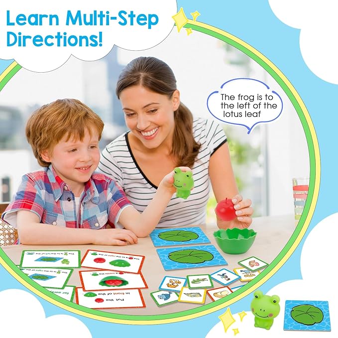 Positional Word Learning Set, Toddler Board Games, Manipulatives Match Games, Educational Games for Kids Ages 4+, STEM Learning Activities, Fine Motor Skills, Speech Therapy Toys