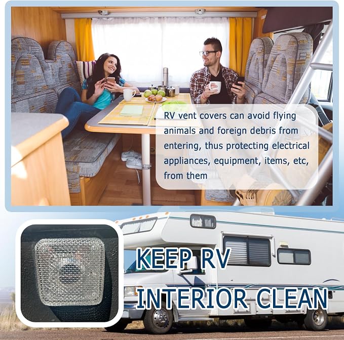 4.64×4.64 Inch RV Vent Cover Stainless Steel, RV Furnace Vent Screen &