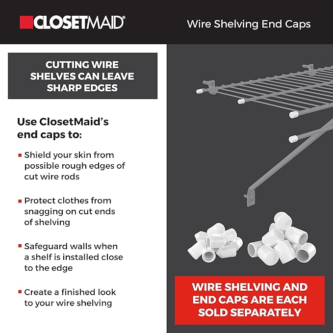 ClosetMaid 1396 Close Mesh Wire Shelf, 72 inch x 20-Inch