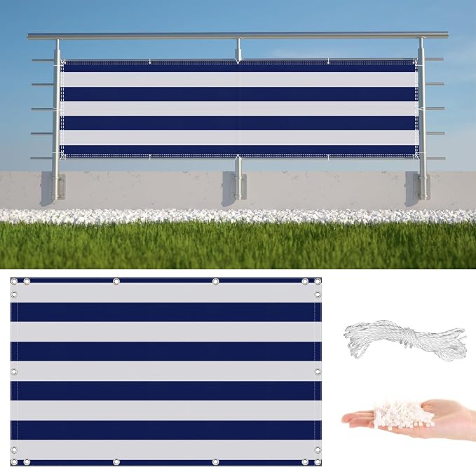 Privacy Screen 1.6' x 16.4' UV Protection Weather Resistant Waterproof Privacy