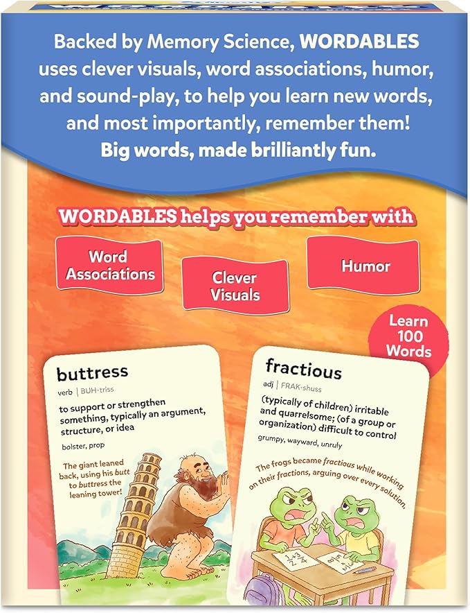 Skillmatics Vocabulary Flash Cards for SAT Prep – Learn 100 Words with Wordplay, Visuals & Soundplay, Study Aid & Educational Gift for Ages 12, 13, 14 & Up, Screen-Free Language Game