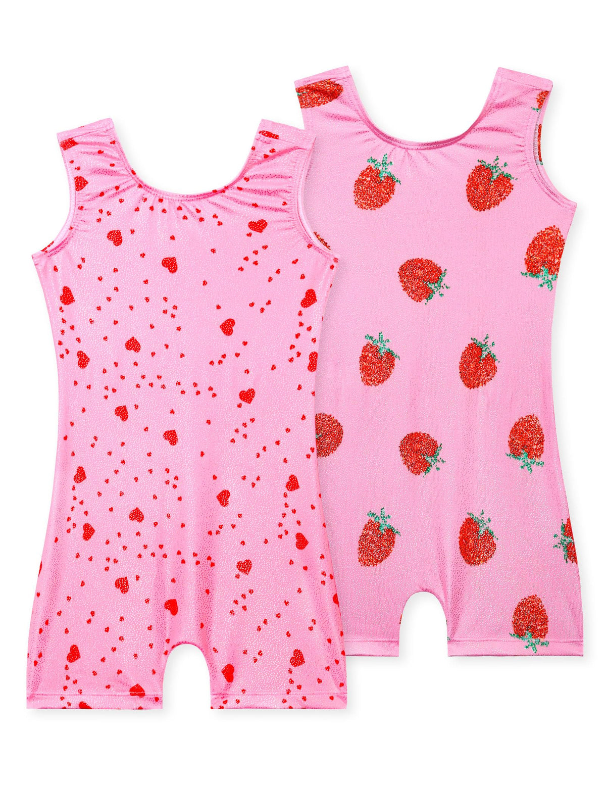 Nokecina Leotard for Girls Gymnastics Size 6-7 Years Old 2 Pack Pink One Piece Tumbling Tank