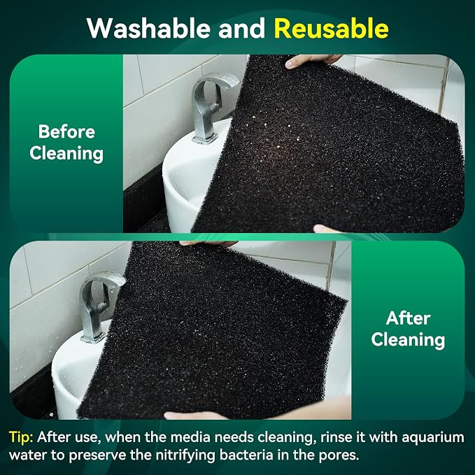 Borlech Aquarium Bio Filter Sponge Pad