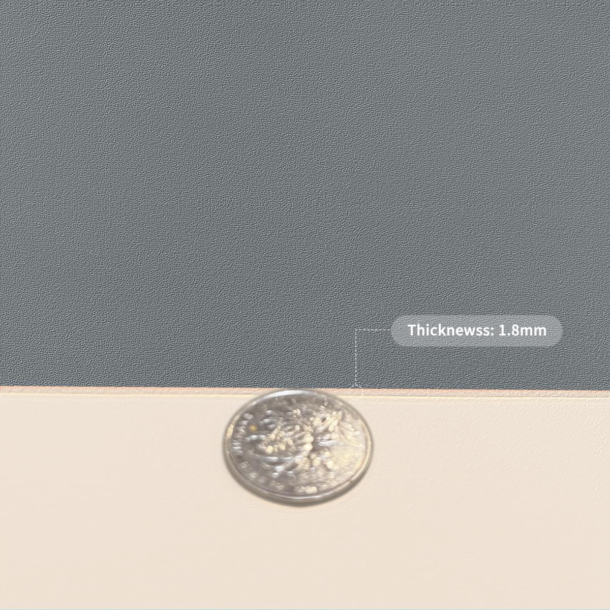 Zinkooat Leather Dresser Cover,1.8mm Thick,14x40 Inch,Dresser Protector Top.(Beige+Light Gray,14x40)