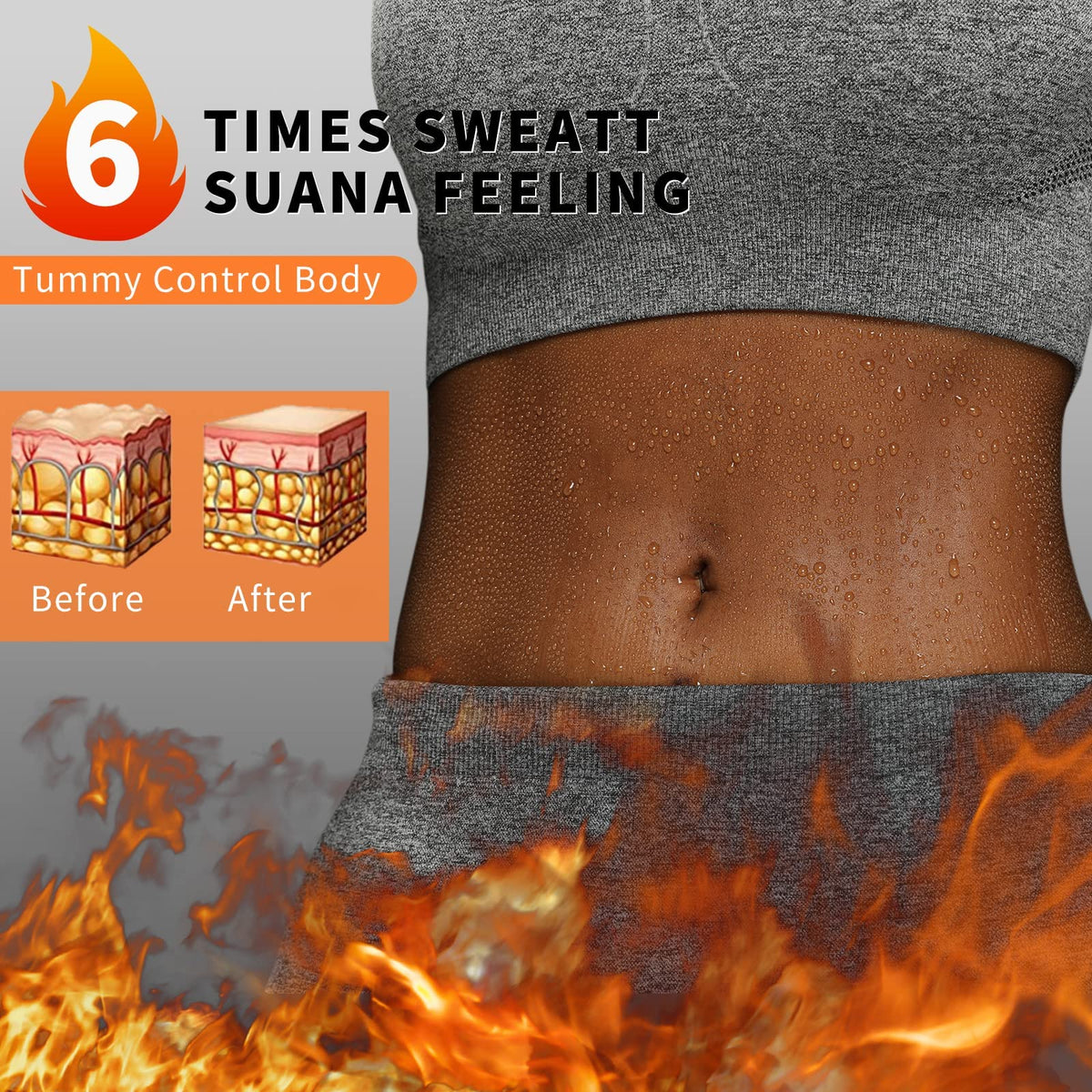 huiming Sauna Suit Waist Trimmer for Women Waist Trainer sweat band for stomach Belt Lower Belly Plus Size (Black, XXL/3XL)