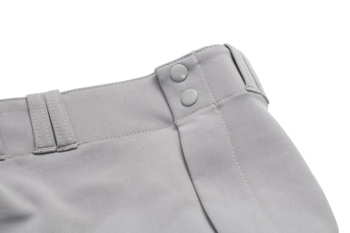 Champro Youth MVP Open Bottom Relaxed Fit Baseball Pant, Grey, Medium